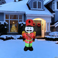 LED Lighted Inflatable Soldier Nutcracker Outdoor Christmas Decoration - 4.25'