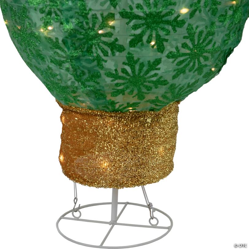 LED Lighted Retro Bulb Outdoor Christmas Decoration - 32" - Warm White - Green