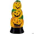 LED Lighted Stacked Jack O' Lanterns Halloween Snow Globe - 6.5