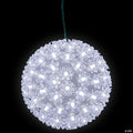 LED Lighted Starlight Sphere Hanging Outdoor Christmas Decoration- 7.5" - Pure White Lights