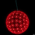 LED Lighted Starlight Sphere Hanging Outdoor Christmas Decoration- 7.5" - Red Lights