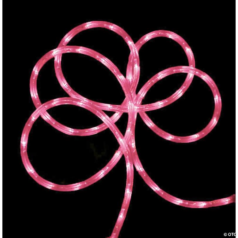 LED Outdoor Commercial Grade Christmas Spool Rope Lights - Pink - 288' Clear Wire