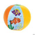 Large Inflatable 12" Color Your Own Fish Vinyl Beach Balls – 12 Pc.