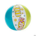 Large Inflatable 12" Color Your Own Flip Flop Vinyl Beach Balls – 12 Pc.