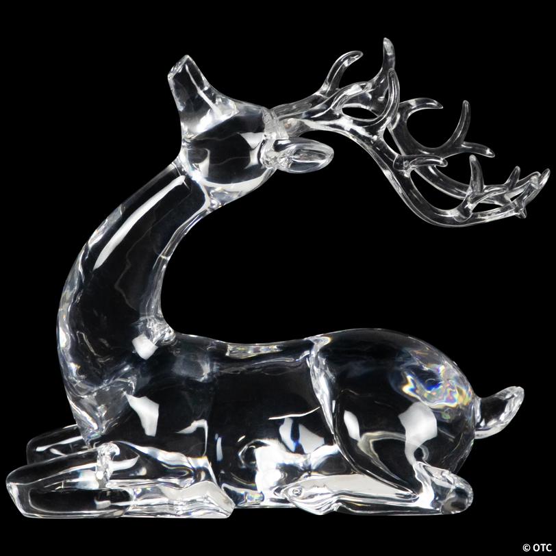 Laying Acrylic Deer Christmas Decoration - 6.25