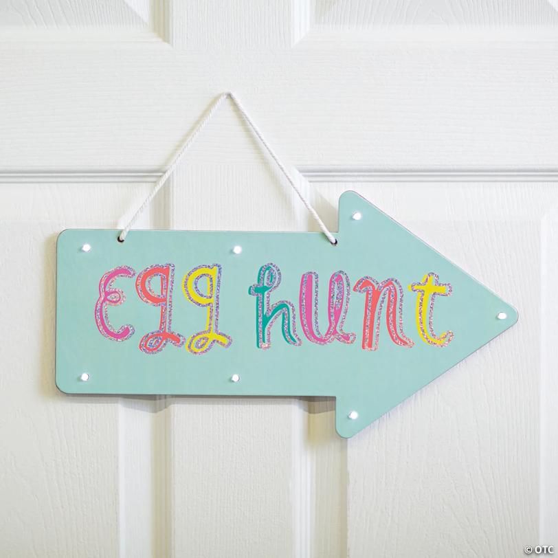 Light-Up Easter Egg Hunt Door Sign