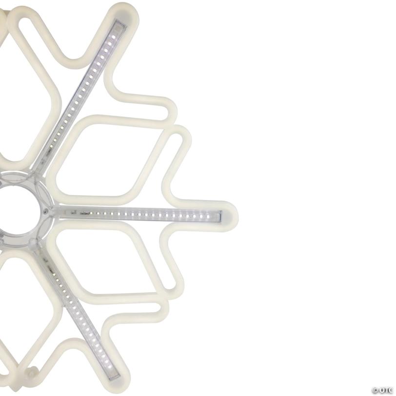 Lighted Cascading Snowflake Outdoor Christmas Decoration - 16" - Clear Lights