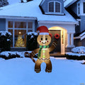 Lighted Inflatable Gingerbread Man Outdoor Christmas Decoration - 5'
