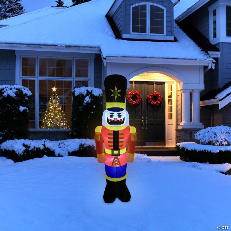Lighted Inflatable Nutcracker Soldier Outdoor Christmas Decoration - 6.25'
