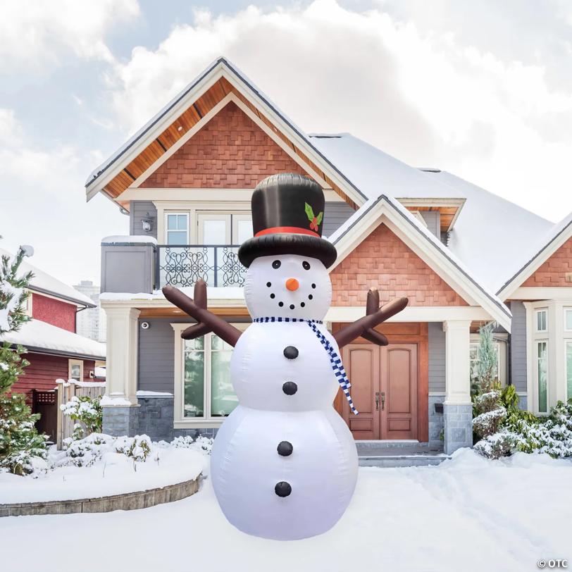 Lighted Inflatable Snowman Outdoor Commerical Christmas Decoration - 20'