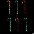 Lighted Outdoor Christmas Candy Cane Pathway Markers - 28" - Red/Green - Set of 6