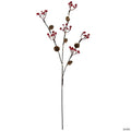 Lighted Pinecones and Berries Christmas Spray - 29" - Warm White