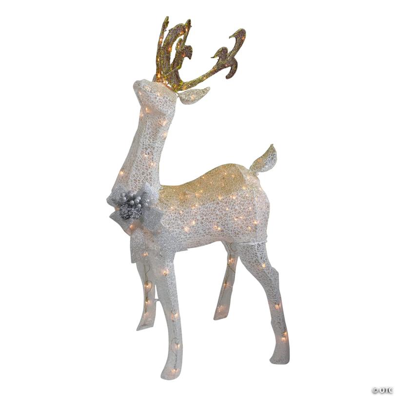 Lighted Standing Buck Outdoor Christmas Decoration - 48" - Warm White Lights