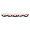 73" x 19" Vintage Americana Cotton Bunting Mantel Scarf