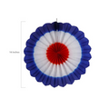 16" diam. Patriotic Red, White & Blue Hanging Paper Fans - 6 Pc.