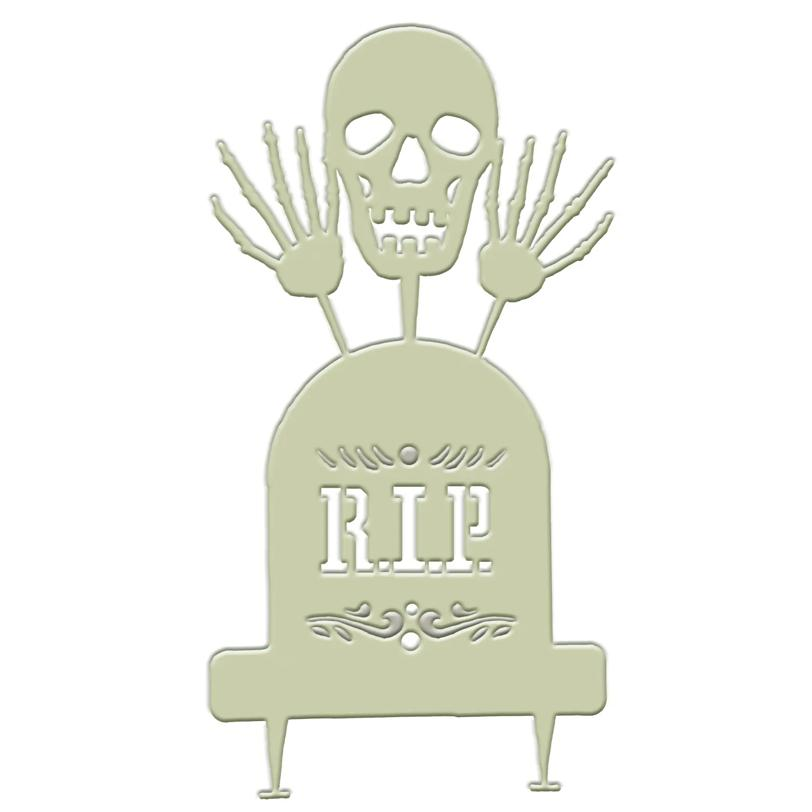 Grave Yard Set With Skull
