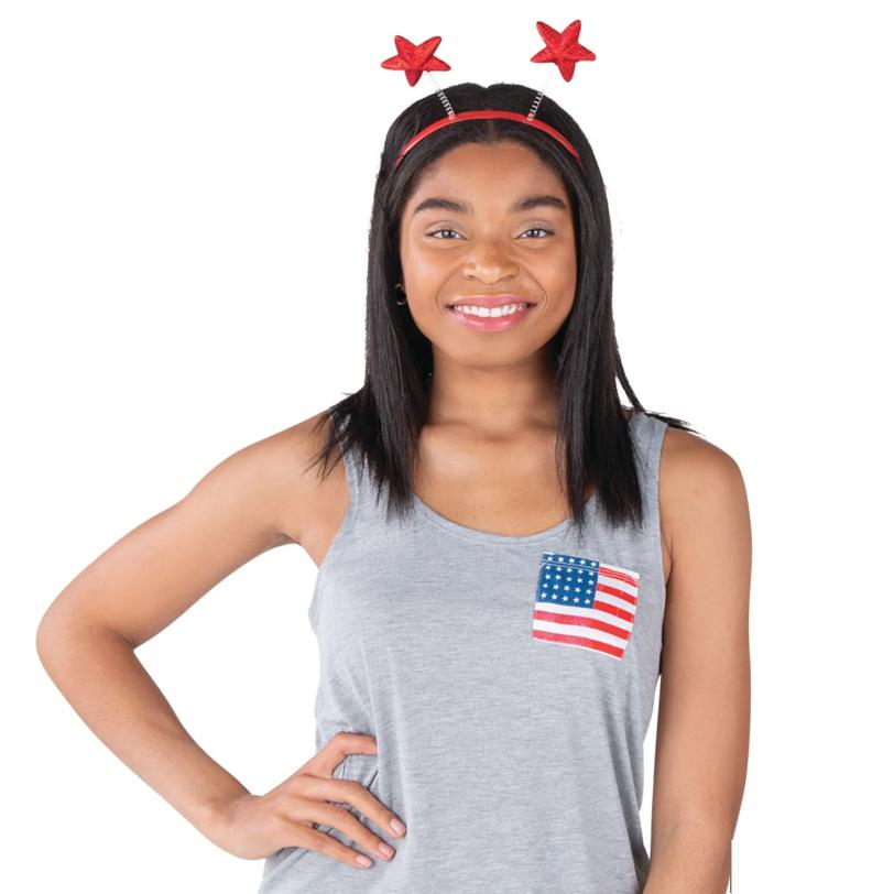 5" Patriotic Red & Blue Star Head Boppers 12 Pc.