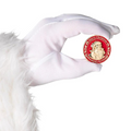 1 1/4" Red Santa Believe Metal Coins with Red Velvet Drawstring Bag-24 Pc.