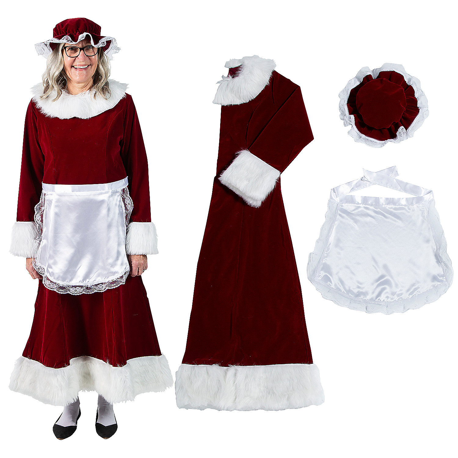 Burgundy Velvet Mrs. Claus