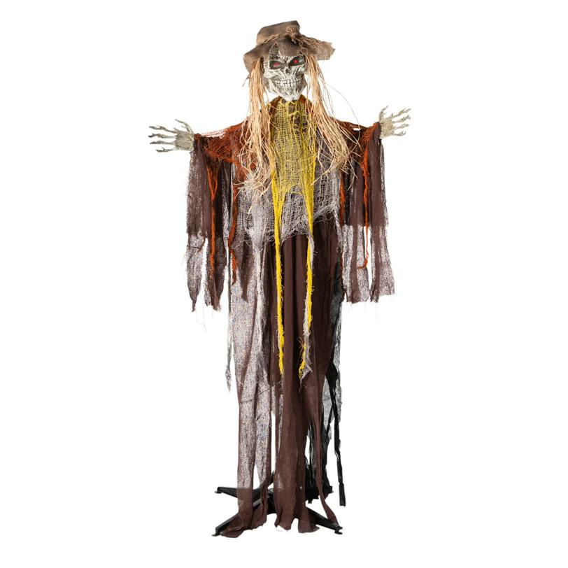 Standing Animated Skeletal Reaper Halloween Decoration 6 Ft.
