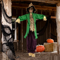 Light-Up Hanging Animated Scarecrow Halloween Decoration 6 Ft.