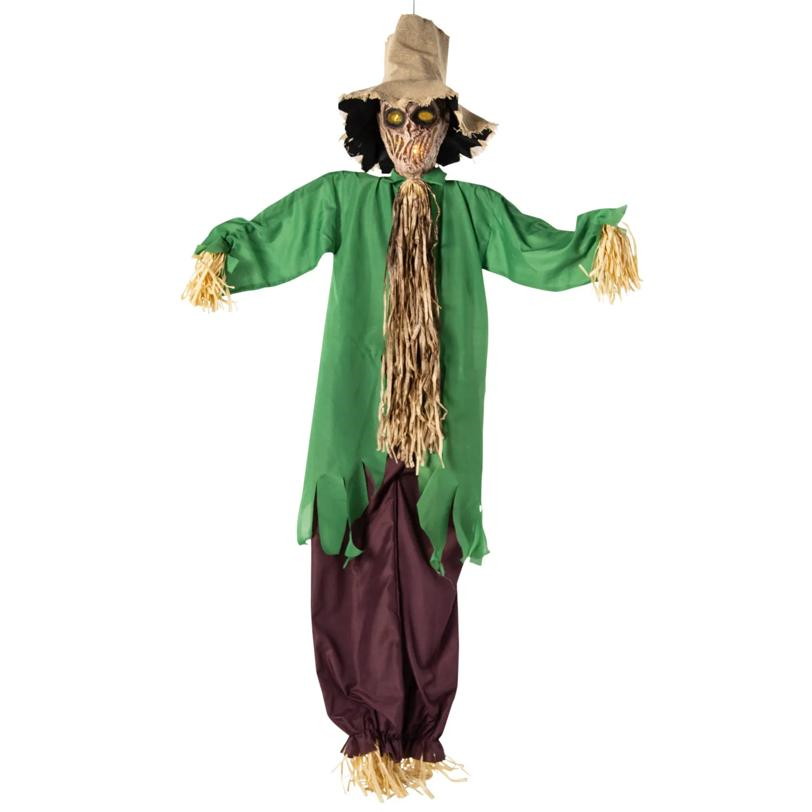 Light-Up Hanging Animated Scarecrow Halloween Decoration 6 Ft.
