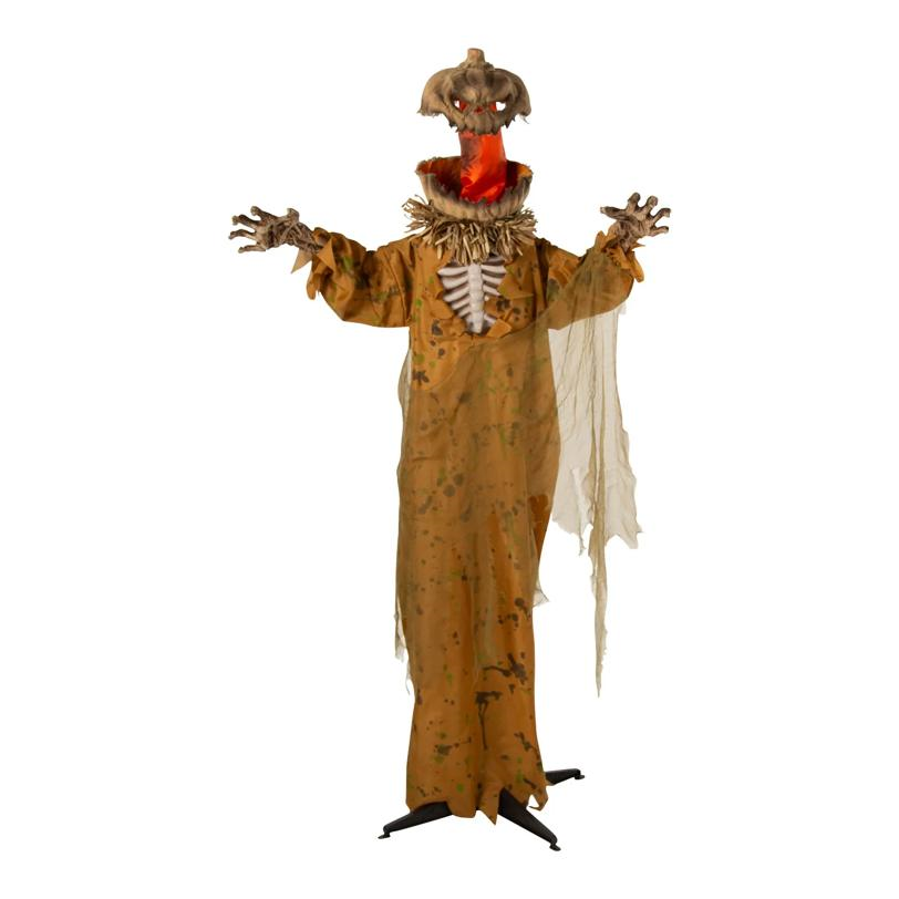 Standing Pop Up Head Pumpkin Man Halloween Decoration 5 1/2 Ft.