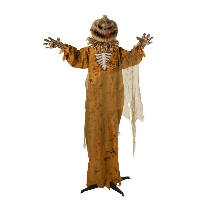 Standing Pop Up Head Pumpkin Man Halloween Decoration 5 1/2 Ft.
