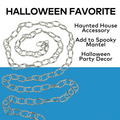 Grey Plastic Bone Link Chain Halloween Decoration 12 Ft.