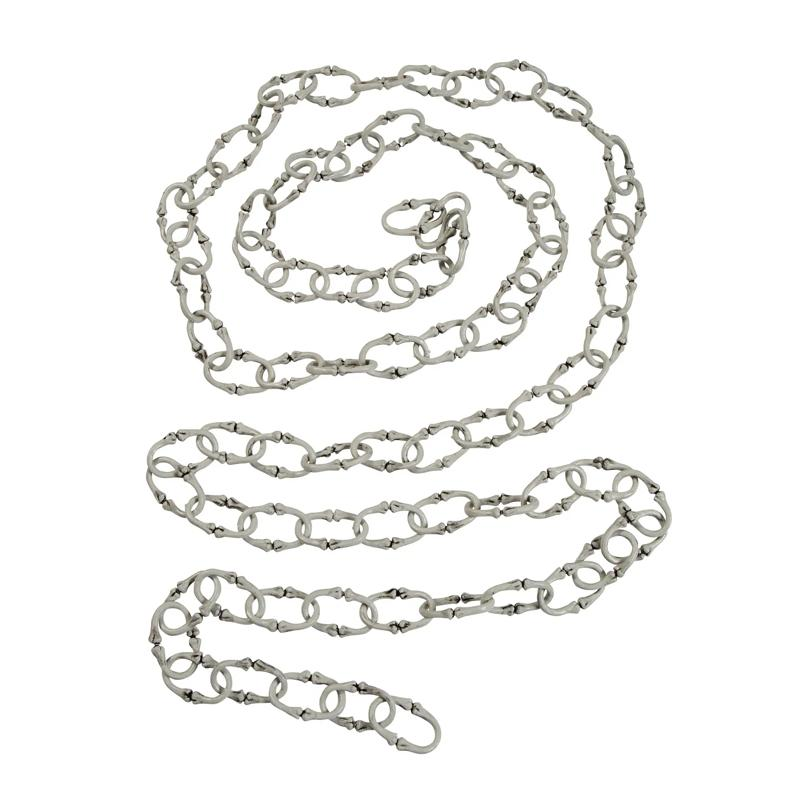 Grey Plastic Bone Link Chain Halloween Decoration 12 Ft.