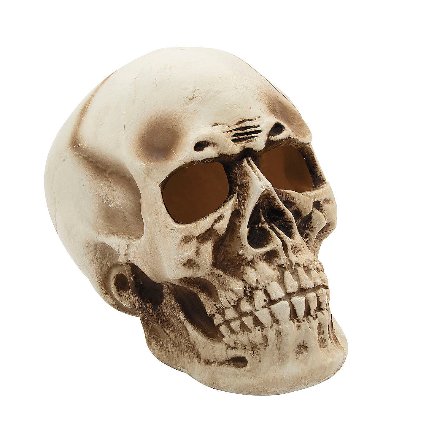 Giant Light-Up Skull Plastic Halloween Decoration 10 3/4" x 12 1/2"