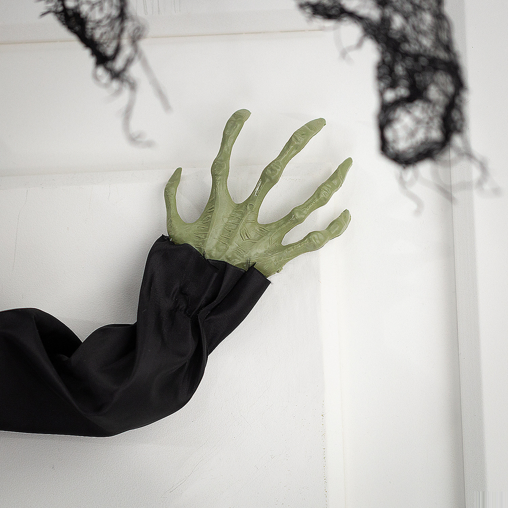 23 1/2" x 29 1/2" Hanging Animated Crashed Witch Halloween Decoration