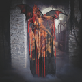 6 Ft. Standing Animated Black & Red Dragon Man Halloween Decoration