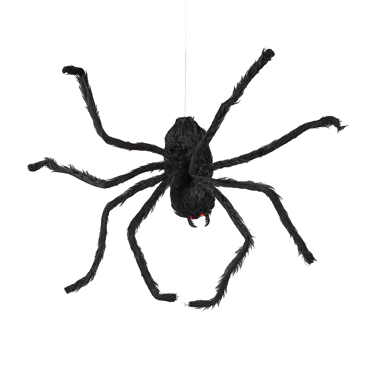 Animated Hairy Black Spider Halloween Decoration 31 1/2" x 8 1/4"