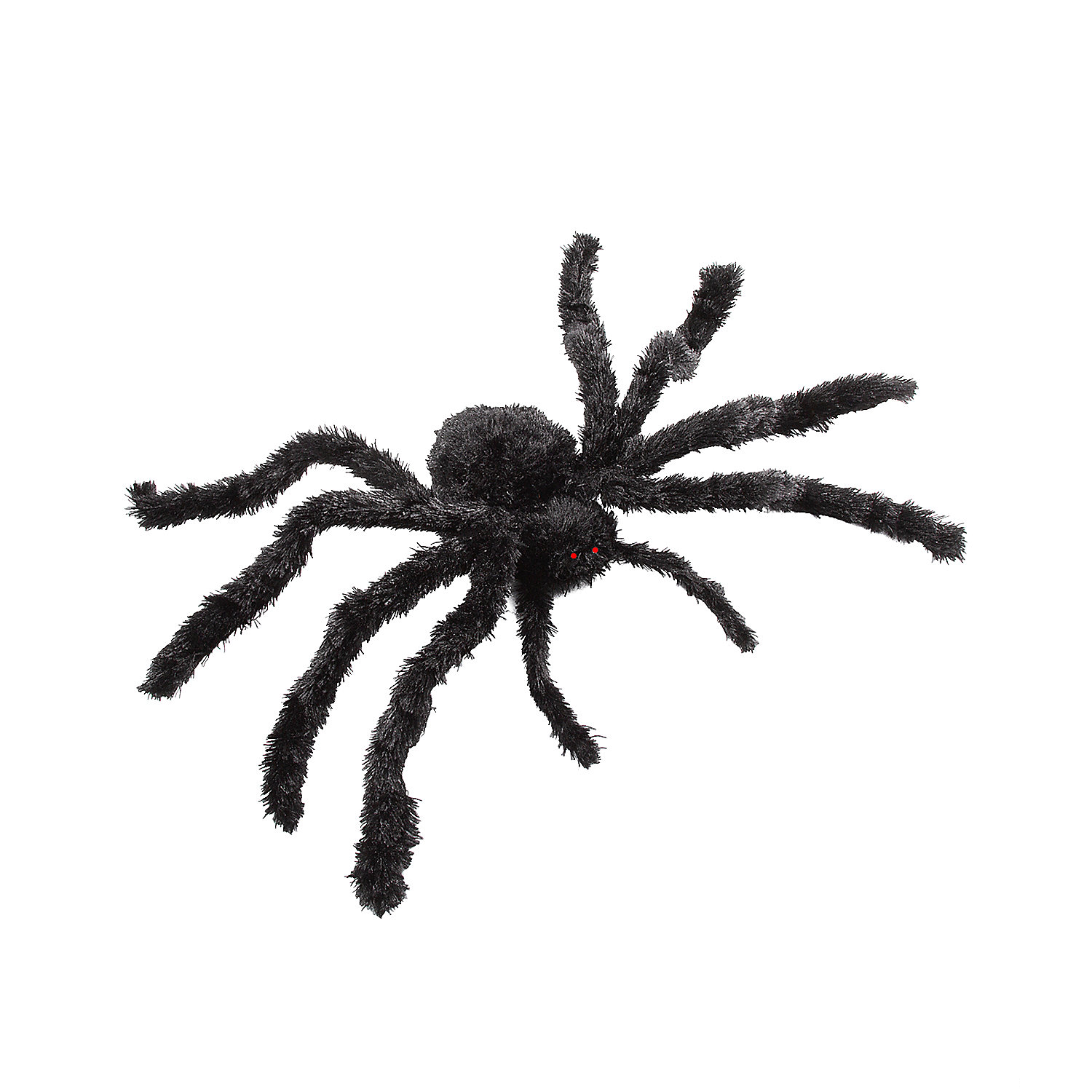 Light-Up Animated Walking Fuzzy Spider Halloween Decoration 31 1/2" x 7 3/4"