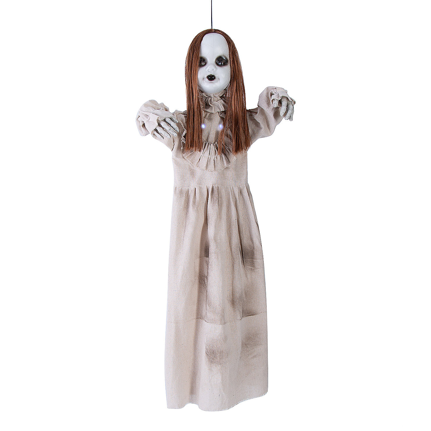 Hanging Girl Red-Haired Light-Up Doll with Separated Head 39 1/4"