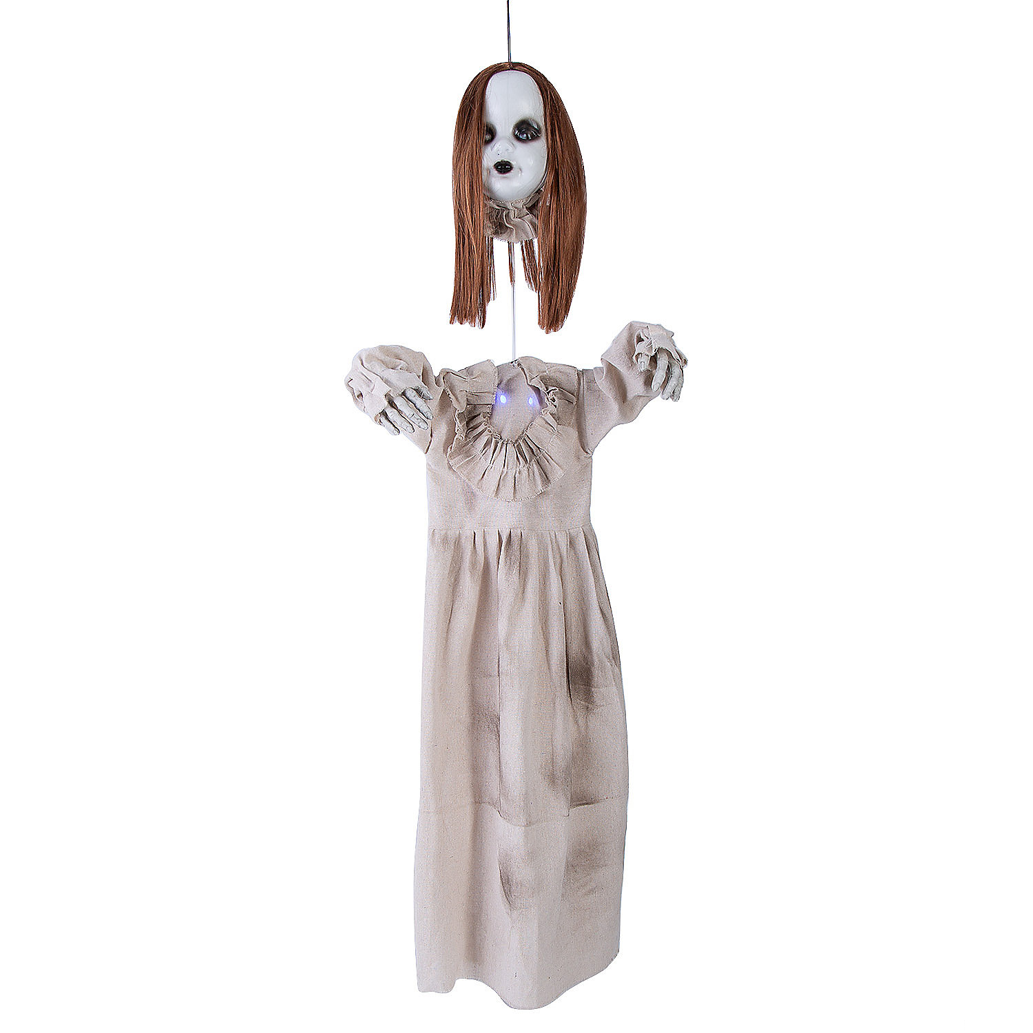 Hanging Girl Red-Haired Light-Up Doll with Separated Head 39 1/4"