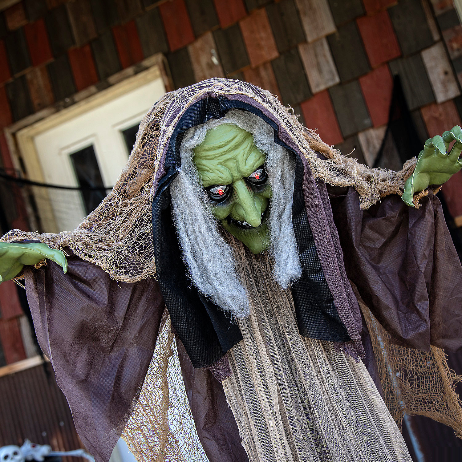Light-Up Standing Hunchback Witch Halloween Decoration 43 1/4 x 57