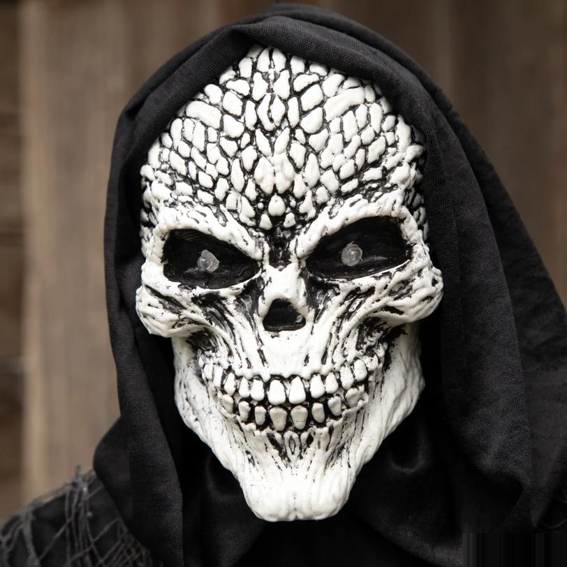 Animated & Light-Up Skeletal Reaper Hanging Halloween Decoration 47 1/4"