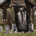 Animated Grim Reaper with Wings Hanging Halloween Decoration 3 Ft.