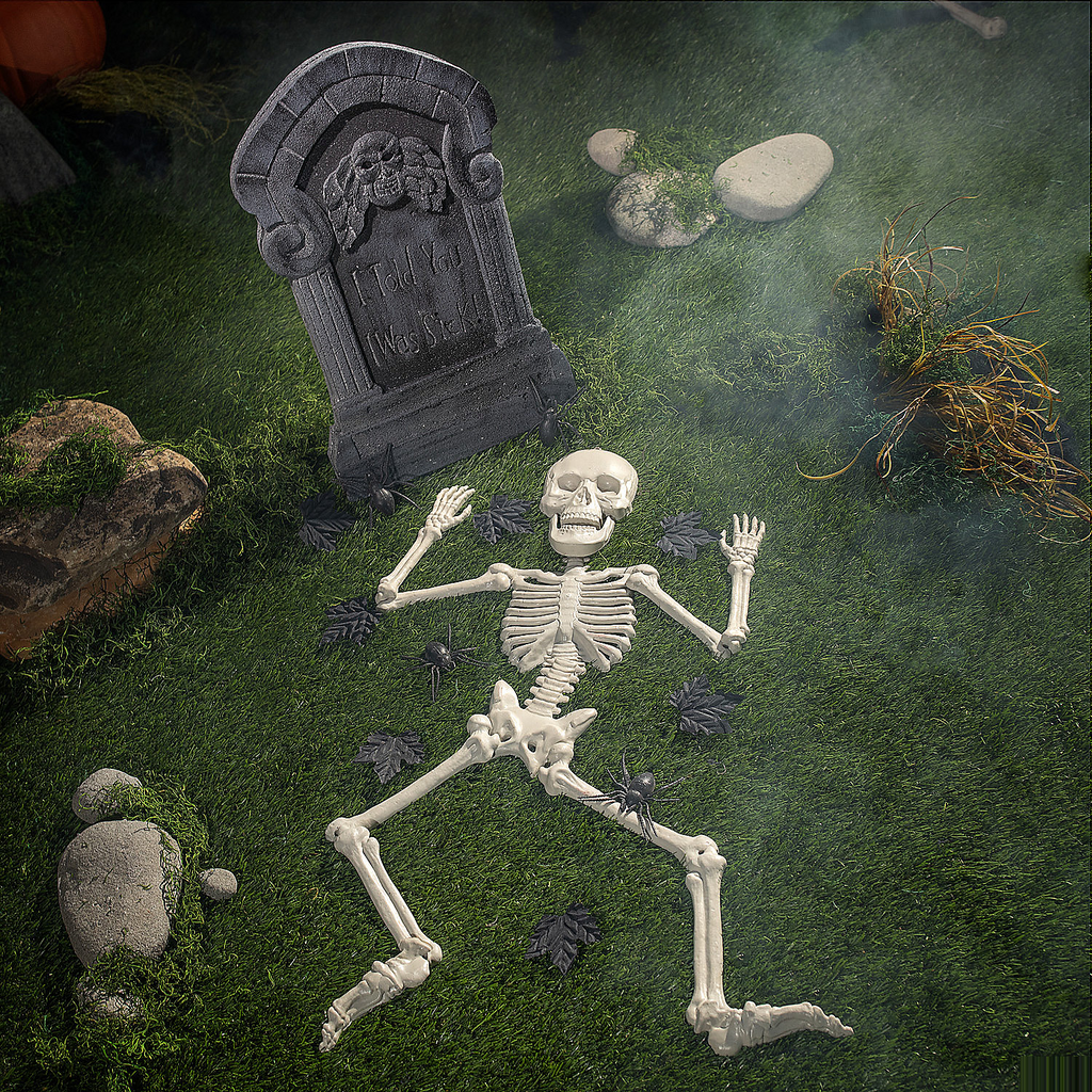 I Told You I Was Sick Tombstone & Skeleton Graveyard Halloween Decorations Set 24 Pc.