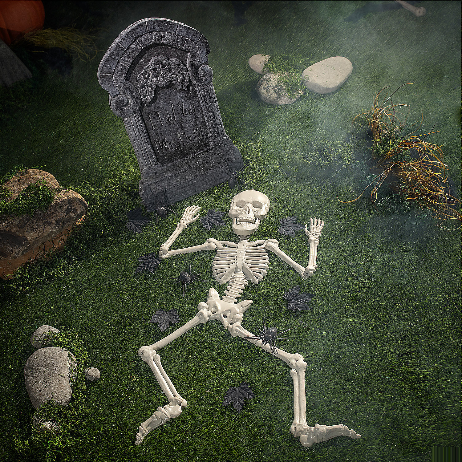I Told You I Was Sick Tombstone & Skeleton Graveyard Halloween Decorations Set 24 Pc.