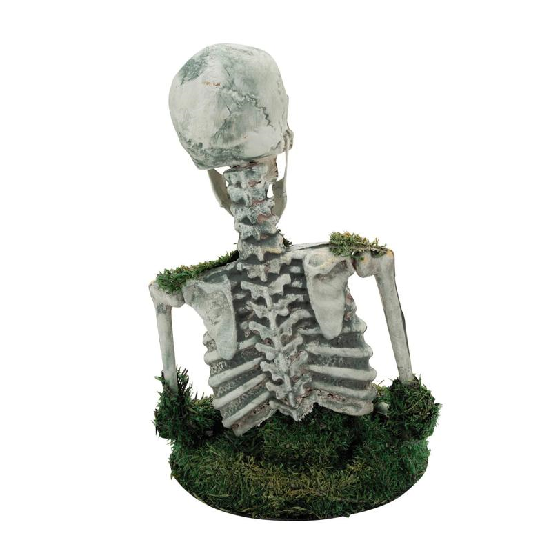 Animated Mossy Skeleton Tabletop Halloween Decoration 9 3/4" x 14 3/4"