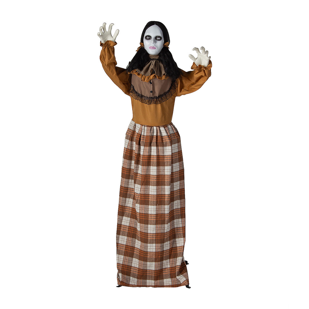 Standing Creepy Woman Plastic Pop-Up Halloween Decoration 5 Ft.