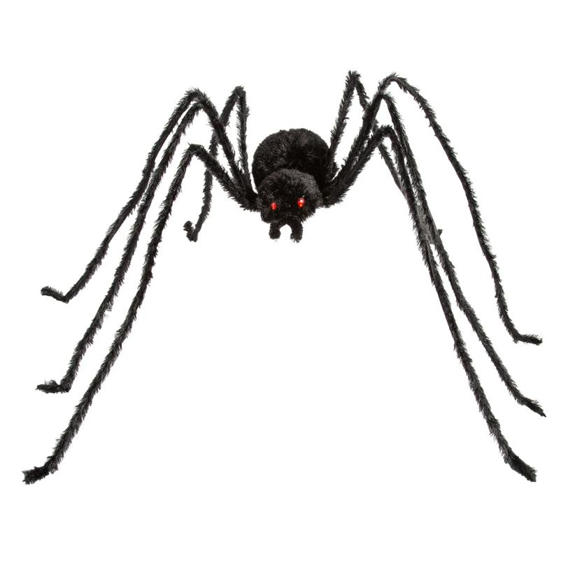 Black Spider with Light-Up Eyes Halloween Decoration 36 1/2 x 61 3/4
