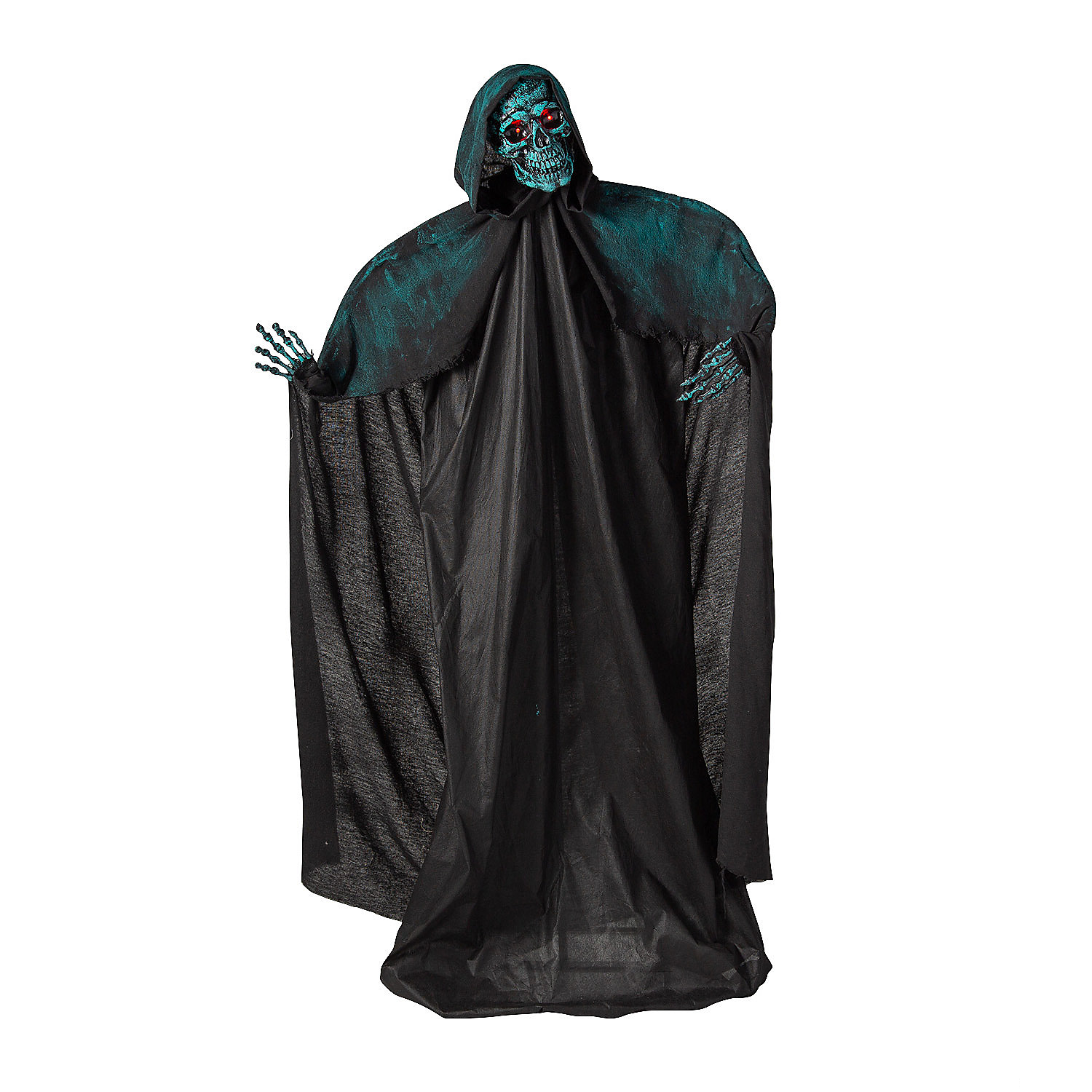 Animated Standing Skeleton of Death Plastic Statue 5 1/2 Ft.