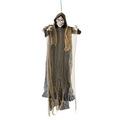 Animated Hanging Grim Reaper Plastic Halloween Decoration 35 1/4 x 6 Ft.