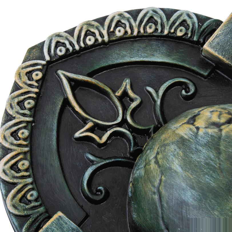 21" Tombstone with 3D Skull Halloween Decoration