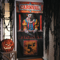 6 Ft. 6 3/4" Carnival Booth with Bloody Clown Door Curtain Halloween Decoration