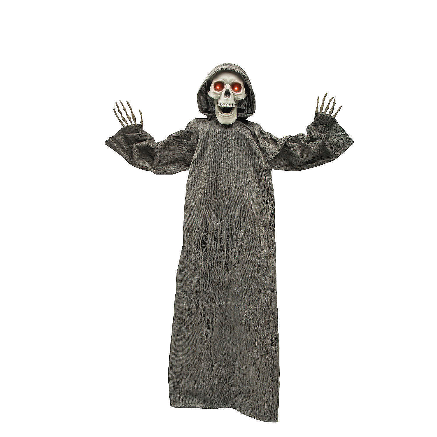 4 Ft. Hanging Gray Skeleton Reaper Halloween Decoration